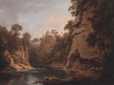 Castello di Hawthornden, vicino a Edimburgo, tra il 1820 e il 1822 da Alexander Nasmyth