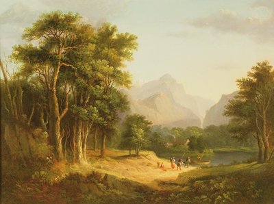 Paesaggio delle Highlands con figure da Alexander Nasmyth