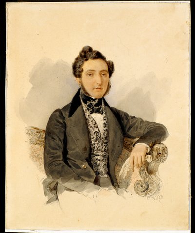 Ritratto di Nikolay Mikhaylovich Donaurov (1806-1849) da Alexander Pavlovich Briullov