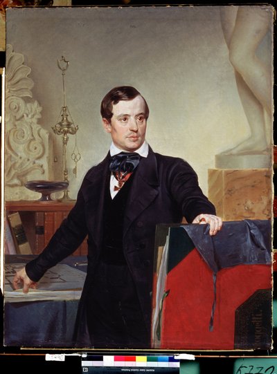 Ritratto del pittore e architetto Alexander Briullov da Alexander Pavlovich Briullov