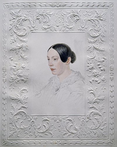 Ritratto di Adelaida Alexandrovna Senkovskaya 1800-1858, nata Baronessa von Rahl, fine anni 1840 da Alexander Pavlovich Briullov