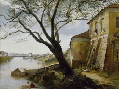Sul fiume Yauza a Mosca, 1860 da Alexander Pavlovich Popov