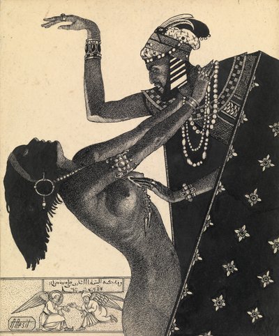 Illustrazione per il libro Le mille e una notte da Alexander Petrovich Apsit