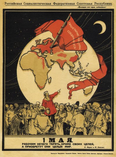 Il 1° maggio. I lavoratori non hanno nulla da perdere, ma hanno tutto il mondo da guadagnare, 1919 da Alexander Petrovich Apsit