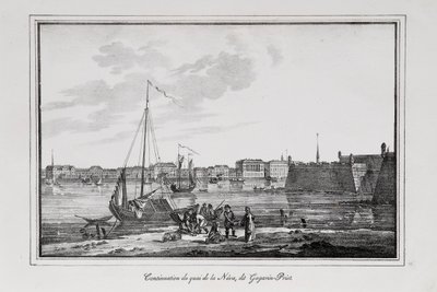 Il molo Petrovsky a San Pietroburgo, il cosiddetto rissoso Gagarinsky Serie Vedute di San Pietroburgo da Alexander Pluchart
