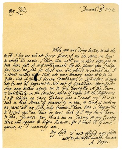 Lettera di Alexander Pope a Charles Montagu, 3 dicembre 1714 da Alexander Pope