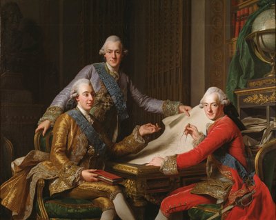 Re Gustavo III di Svezia e i suoi fratelli, 1771 da Alexander Roslin