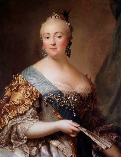 Ritratto di Elisabetta Petrovna (1709-1762), Imperatrice di Russia con il nome di Elisabetta I, figlia di Pietro il Grande da Alexander Roslin