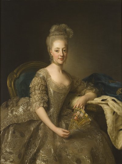 Ritratto di Hedwig Elisabeth Charlotte di Holstein-Gottorp, 1759-1818, 1774 da Alexander Roslin