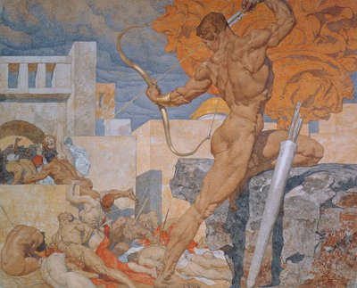 Apollo che invia le frecce della peste da Alexander Rothaug
