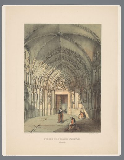 Portale della Basilica di San Servazio a Maastricht Antichi Monumenti di Architettura dall