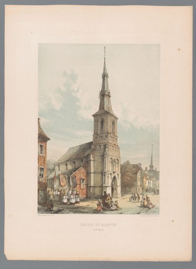 Veduta della chiesa di San Martino a Sint-Truiden da Alexander Schaepkens