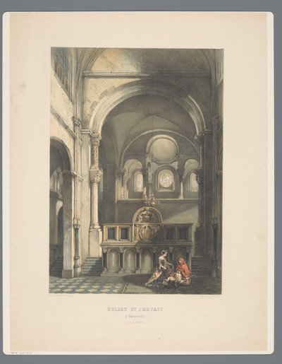 Interno della Basilica di San Servazio a Maastricht da Alexander Schaepkens