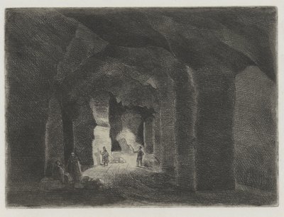 Sistema di gallerie sotterranee nella Sint Pietersberg a Maastricht da Alexander Schaepkens