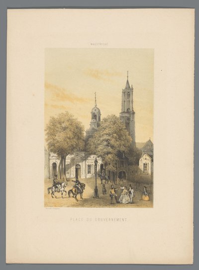 Vecchia casa di guardia con piazza a Maastricht da Alexander Schaepkens