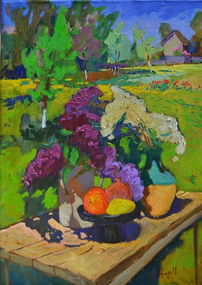 Natura morta con lillà in fiore da Alexander Shandor
