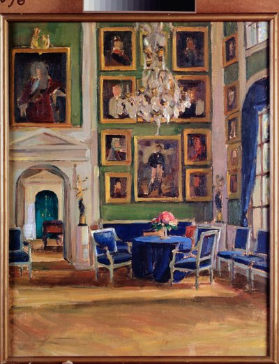 In una sala di ricevimento - Opera di Alexander Valentinovich Sredin (Sredine) (1872-1934) da Alexander Sredin