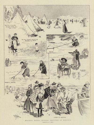 Note di vacanza, schizzi al mare nel Norfolk da Alexander Stuart Boyd