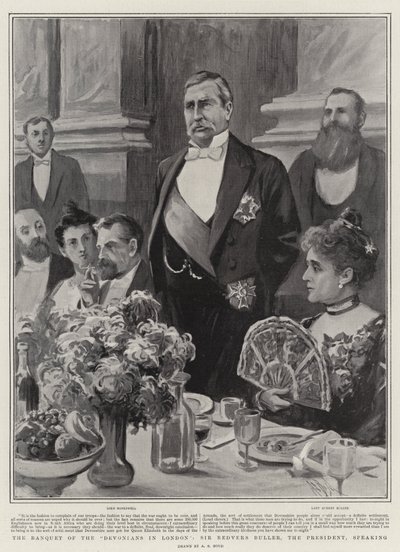Il Banchetto dei Devoniani a Londra, Sir Redvers Buller, il Presidente, parla da Alexander Stuart Boyd