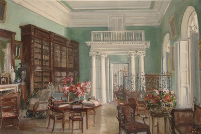 Interno della Biblioteca nella tenuta Golitsyn