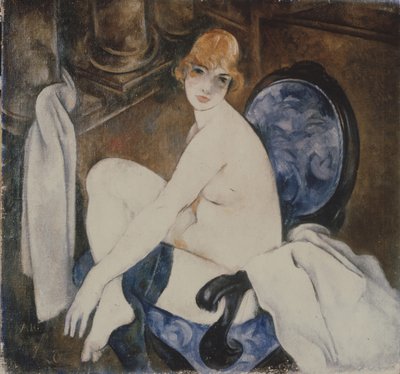 Nudo in una poltrona blu da Alexander Vasilyevich Shevchenko