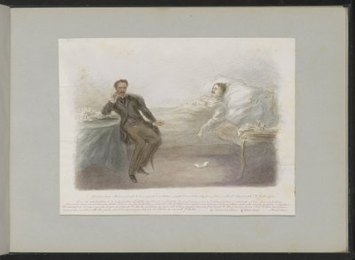 Gustave Doré sul letto di morte da Alexander Ver Huell
