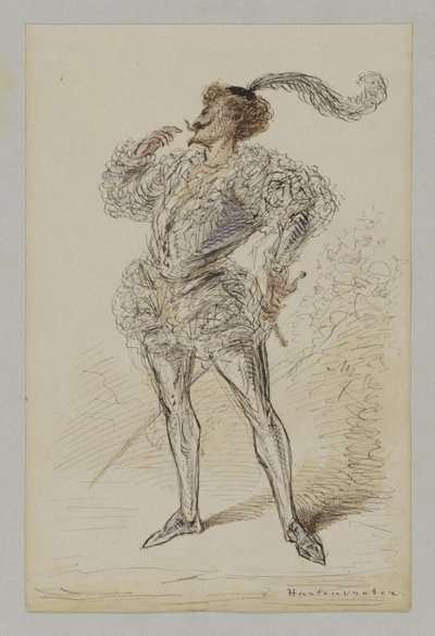 Uomo con spada in costume storico da Alexander Ver Huell