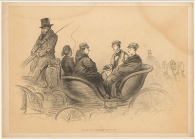 Quattro studenti in una carrozza da Alexander Ver Huell