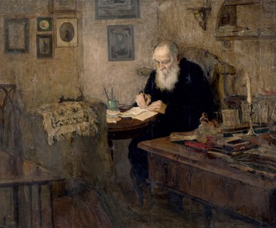 Ritratto di Lev Tolstoj da Alexander Viktorovich Moravov