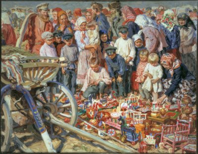Venditrice di giocattoli alla fiera da Alexander Viktorowitsch Morawow
