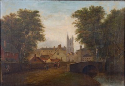 Cardiff dalla North Road, c1784 da Alexander Wilson