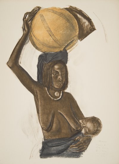 Femme Arabe Ouled Gopo con suo figlio (Fort Lamy), da Dessins et Peintures d