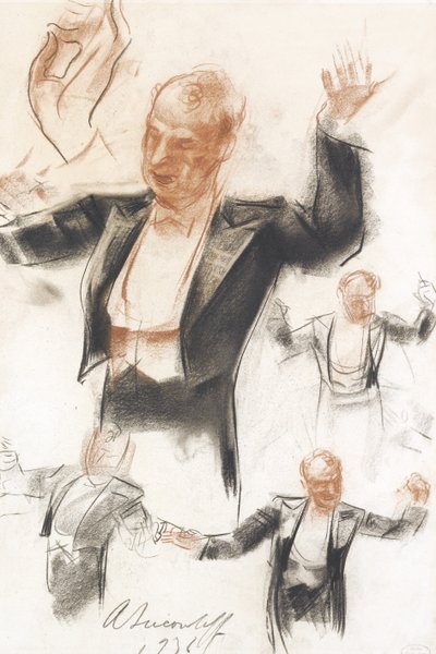 Serge Koussevitzky che dirige da Alexander Yevgenyevich Yakovlev