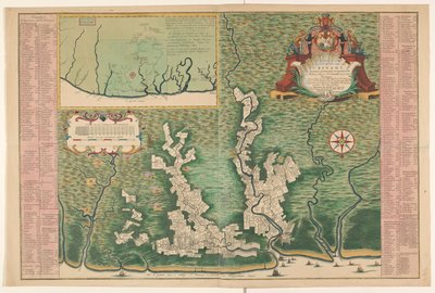 Mappa generale del Suriname da Alexander de Lavaux