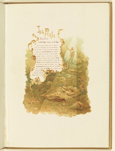 Programma per il balletto La Perle di Marius Petipa e Riccardo Drigo, 1896 da Alexander von Hohen