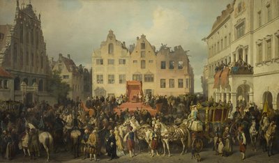 Riga giura fedeltà a Pietro il Grande da Alexander von Kotzebue