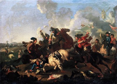 Scena dalla battaglia di Poltava da Alexander von Kotzebue