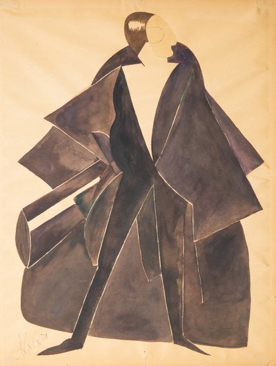 Costume per il dramma Comrade Khlestakov di Dmitri Smolin da Alexandra Alexandrowna Exter