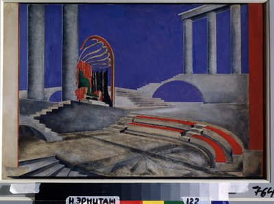 Revisione del progetto di decorazione, per le edizioni Decors de Theatre. Opera di Alexandra Alexandrovna Exter (1882-1949) da Alexandra Alexandrowna Exter