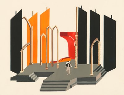 Scenografia dal portfolio Décors de Théâtre, 1930 da Alexandra Alexandrowna Exter