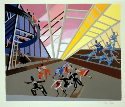 Progetto scenico per un balletto, illustrazione da 