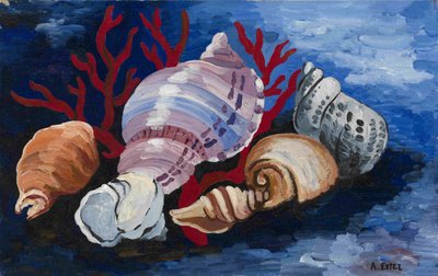 Natura morta con conchiglie, ca 1928 da Alexandra Alexandrowna Exter