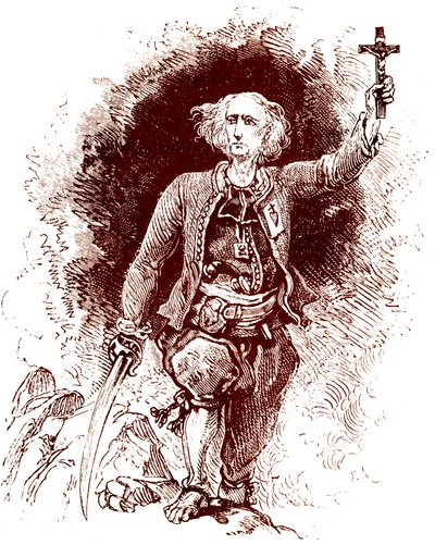 Un prete chouan. Insurrezione realista in Bretagna. Fine del XIX secolo da Alexandre (1850 1888) Ferdinandus