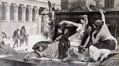 Cleopatra che prova veleni sui suoi sudditi da after Alexandre Cabanel