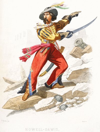 Il pirata gallese Howell Davis, metà del XIX secolo da Alexandre (after) Debelle