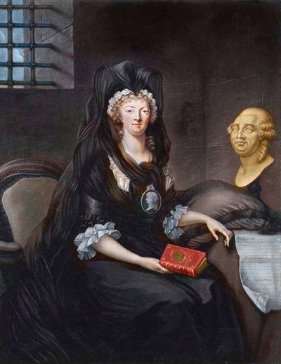 Ritratto di Maria Antonietta (1755-1793) in lutto profondo nella prigione del Tempio da Alexandre (after) Kucharski