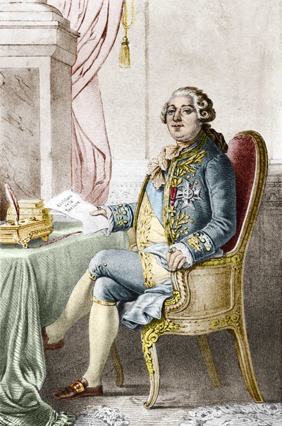 Ritratto di Luigi XVI (1754-1793), re di Francia. da Alexandre (after) Lacauchie