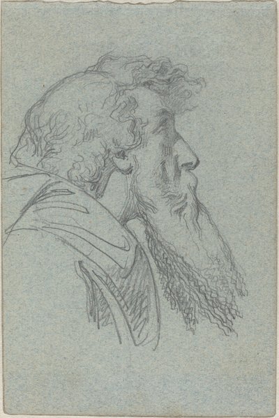 Uomo Barbuto che Guarda in Alto / Figura Incappucciata con Braccia Alzate da Alexandre Bida
