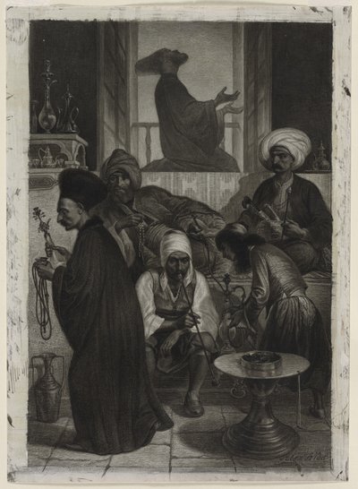 Caffè a Costantinopoli da Alexandre Bida