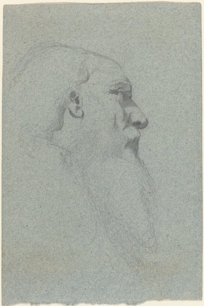Testa di un uomo barbuto, guardando a destra da Alexandre Bida